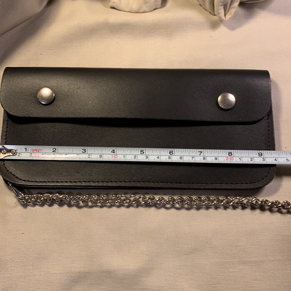 NWOT Leather large wallet on a chain, Motocycle - Picture 13 of 16